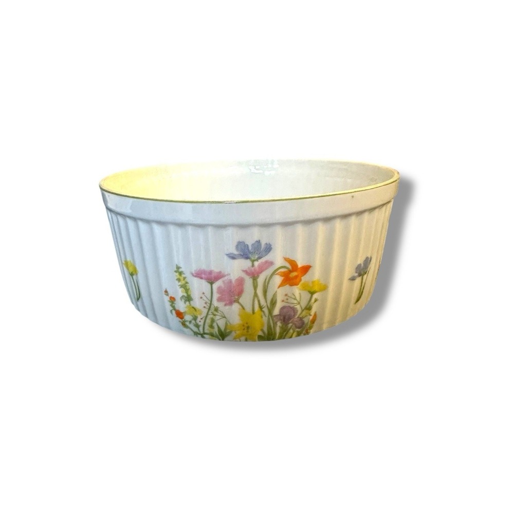 Vintage Day Lily Seymour Mann Casserole Soufflé Oven To Table Dish 3" x 7" EUC